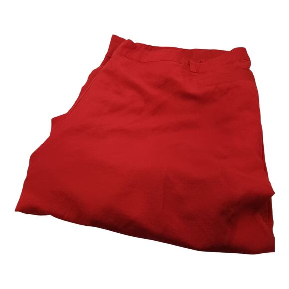 Studio 1940 Red Capri Pullon Pants Linen Blend Women's Size 22/24 Excellent Cond - Picture 2 of 9